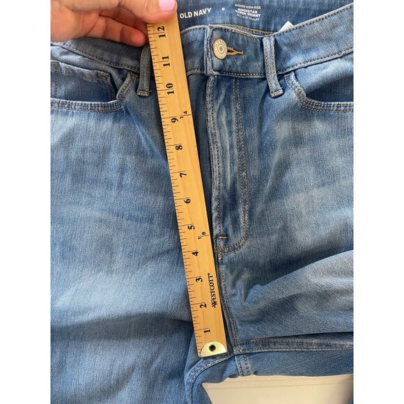 Old Navy Higher High Rise Rockstar Super Skinny Jeans Denim Size Womens 8 - Picture 5 of 8